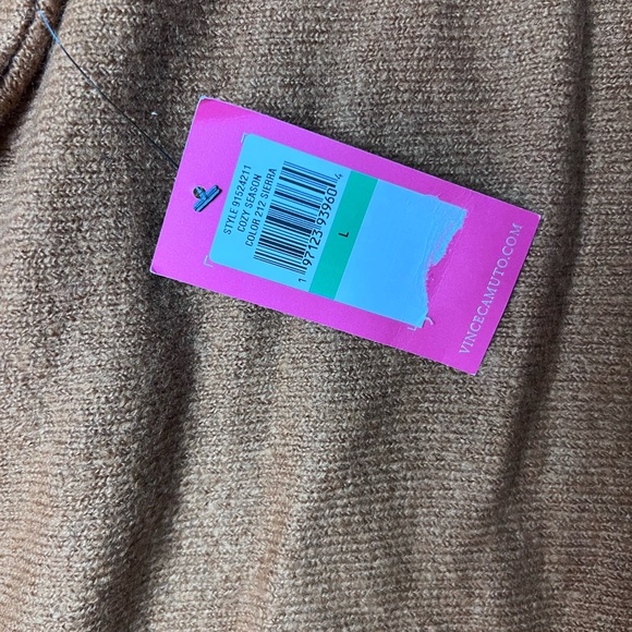 Vince Camuto Women’s V-Neck Sweater Size: L Toasted Orange 3/4-Sleeve Sweater - Picture 3 of 5